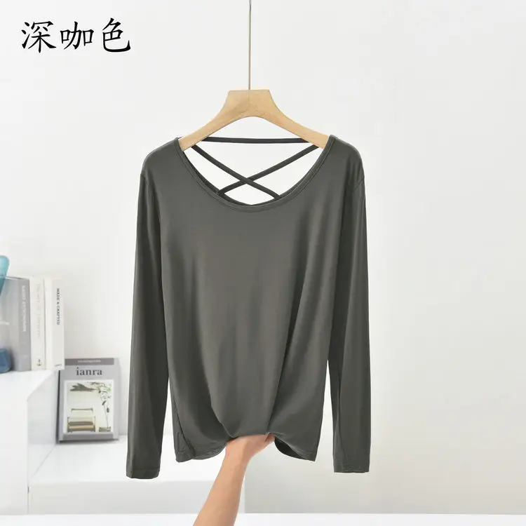 Women's Pink Modal Long Sleeve T-Shirt Large