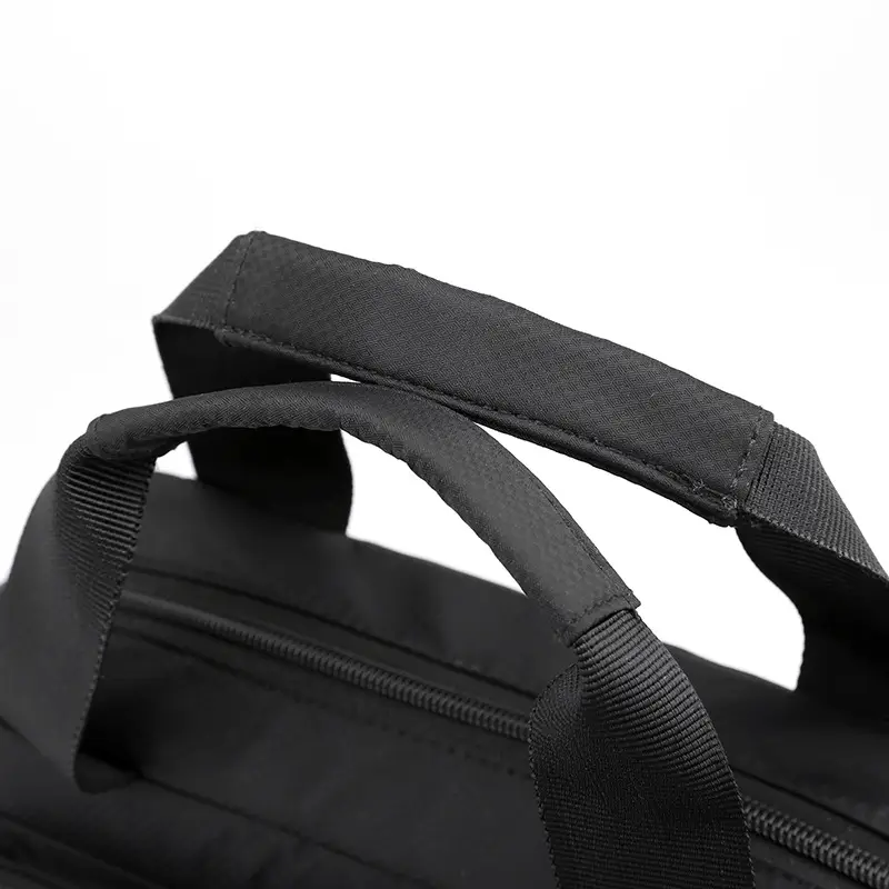 Men's Black Nylon Shoulder Bag with Crossbody Strap - Image 7