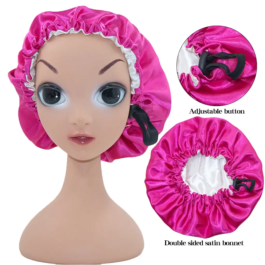 New Kids Satin Nightcap with Adjustable Button - Image 15