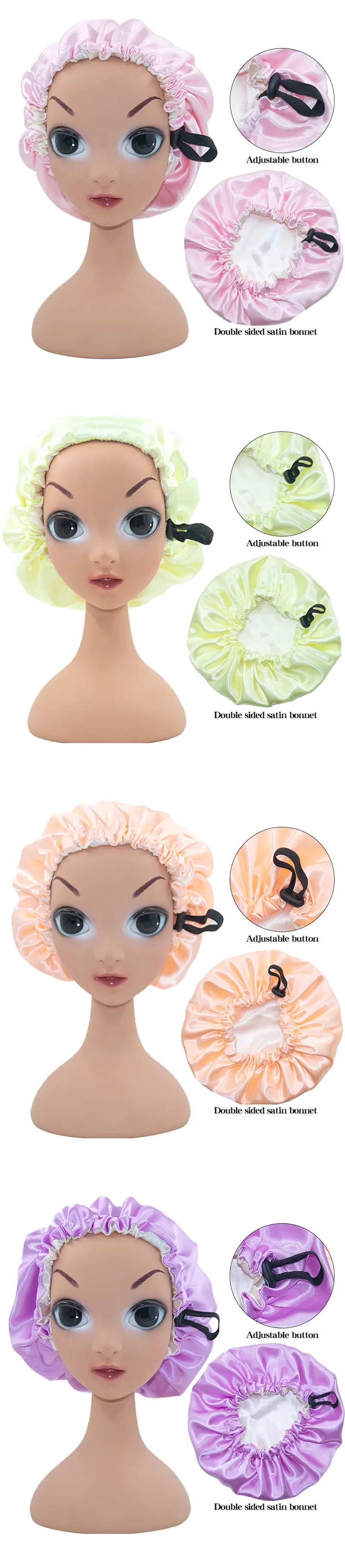 New Kids Satin Nightcap with Adjustable Button — feature 3
