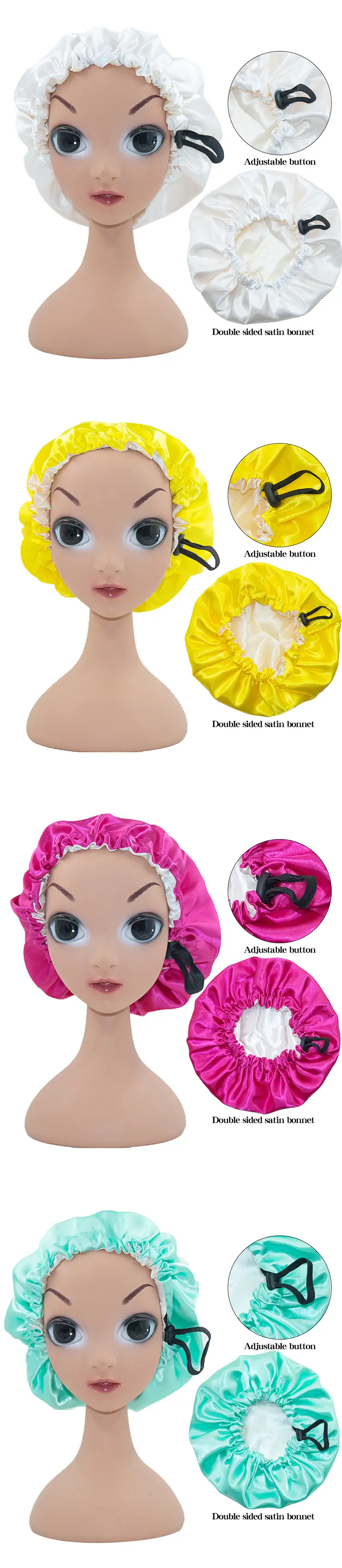 New Kids Satin Nightcap with Adjustable Button — feature 4