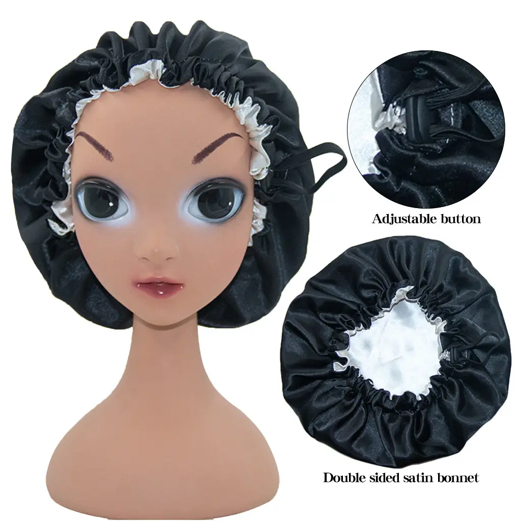 New Kids Satin Nightcap with Adjustable Button - Image 2