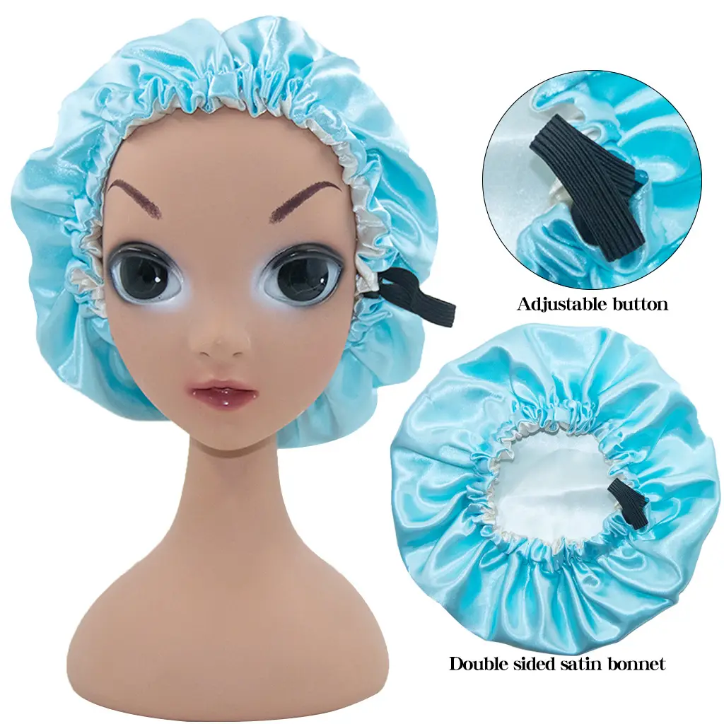 New Kids Satin Nightcap with Adjustable Button - Image 9