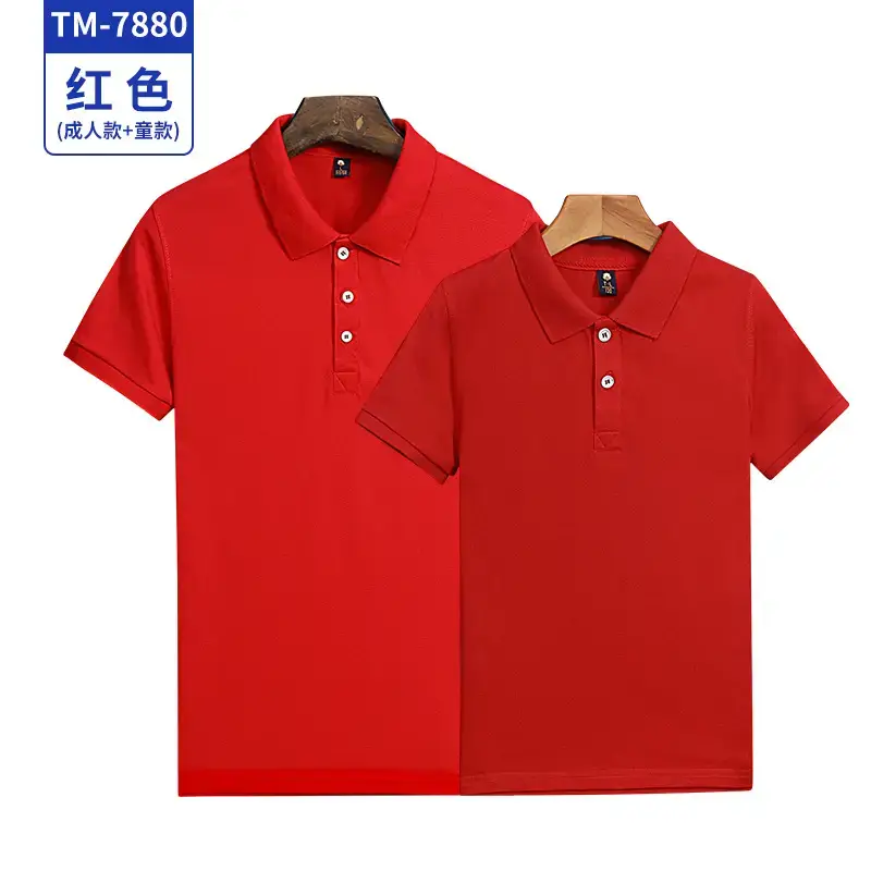 Men Light Blue Cotton Polo Shirt Short Sleeve Button Down - Image 2