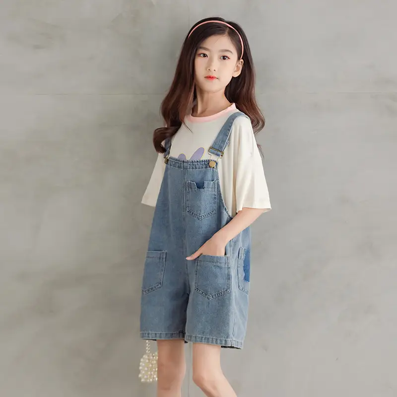 Kids Denim Overalls Medium Large Summer 2025 - Image 4