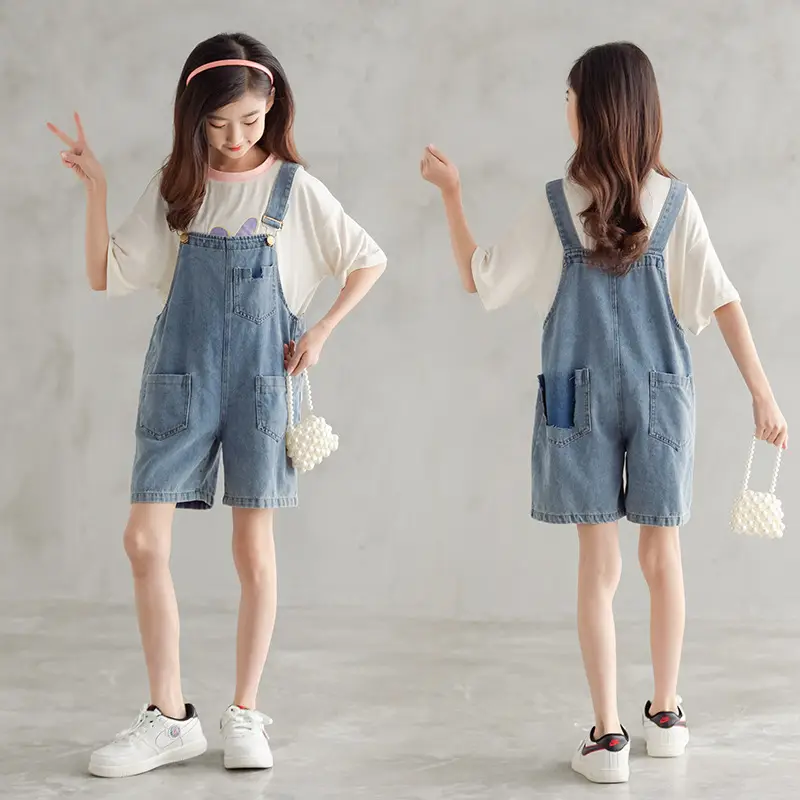 Kids Denim Overalls Medium Large Summer 2025 - Image 5