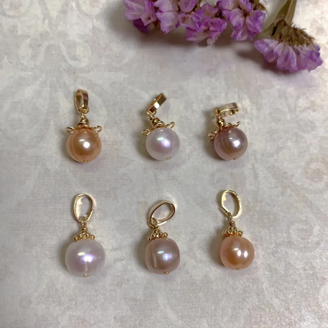 Natural Pearl Pendant Necklace Single Clavicle Chain Women's 2021 New Pink Purple Growth Thread - Image 9