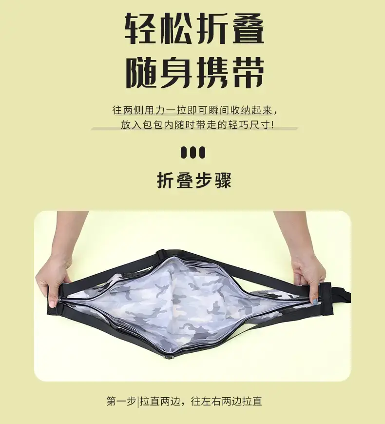 Portable Travel Bag Blue White Pattern Large Capacity — feature 14
