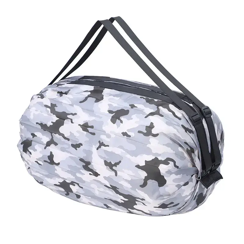 Portable Travel Bag Blue White Pattern Large Capacity - Image 2