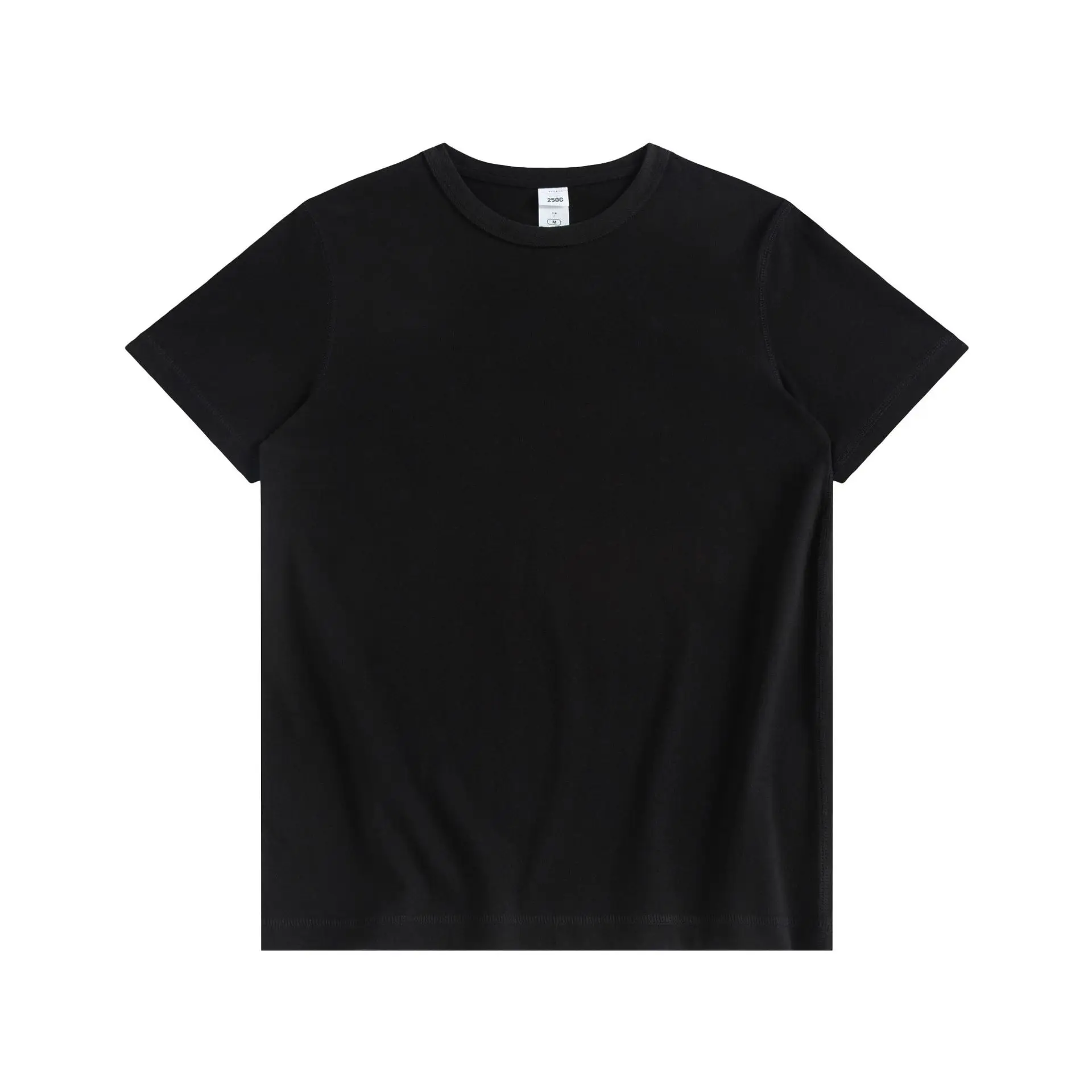 Pure Cotton Men's White Crew Neck T-Shirt 250g
