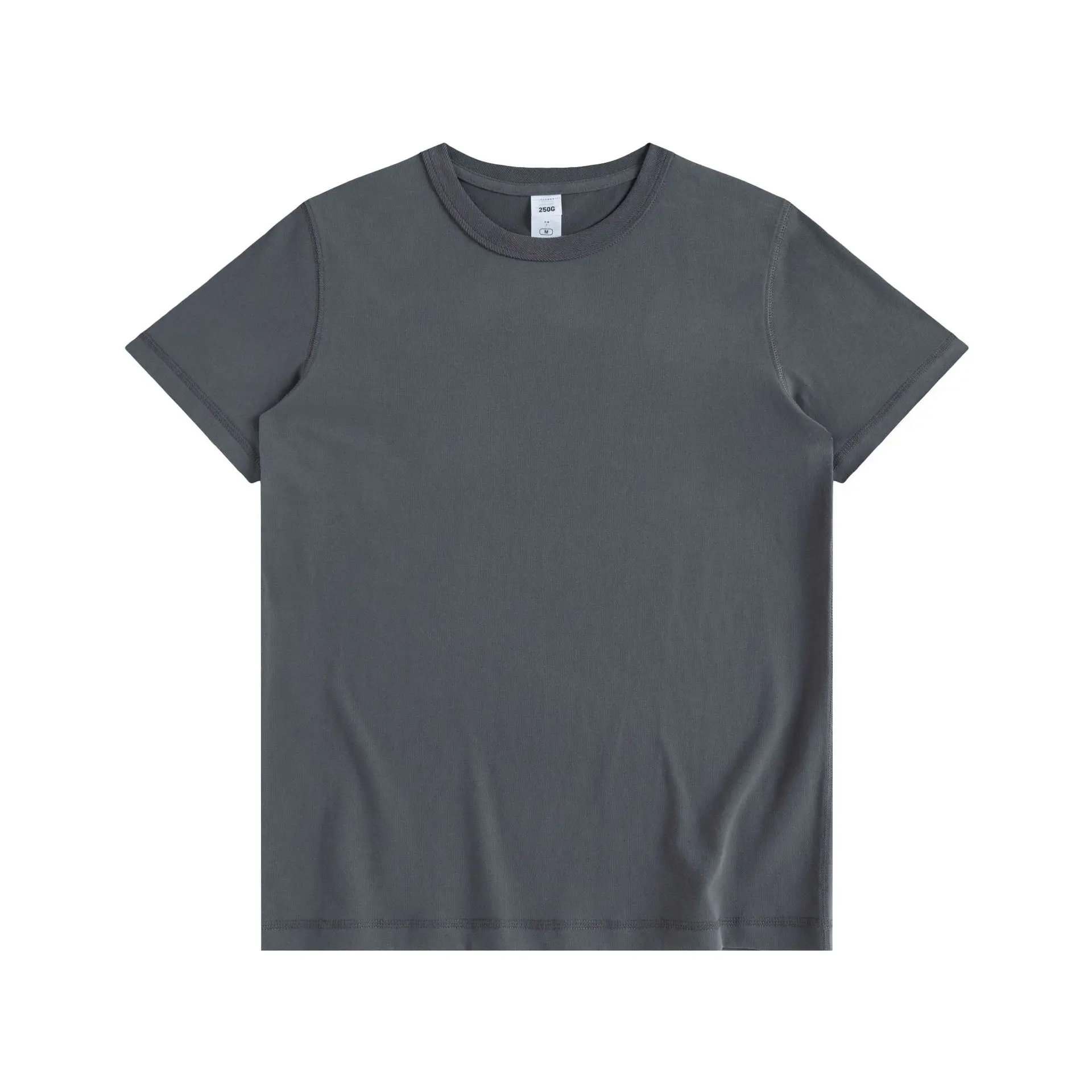 Pure Cotton Men's White Crew Neck T-Shirt 250g