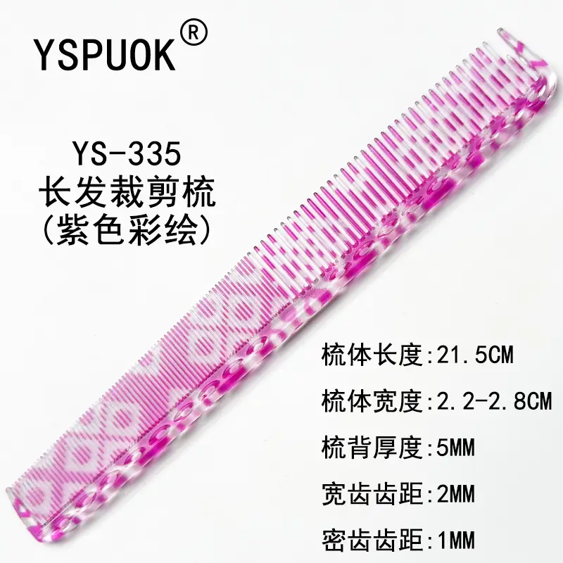 YSPUOK Sideburn Comb Blue Thick Dense Export Barber - Image 49