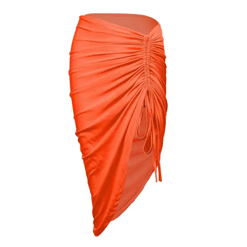 2025 Women Sexy Drawstring Skirt Red Slim Fit - Image 10