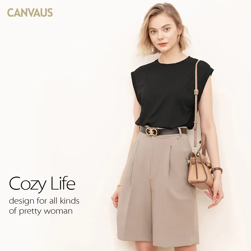 Women's Black Short Sleeve T-Shirt Cozy Life Loose Fit