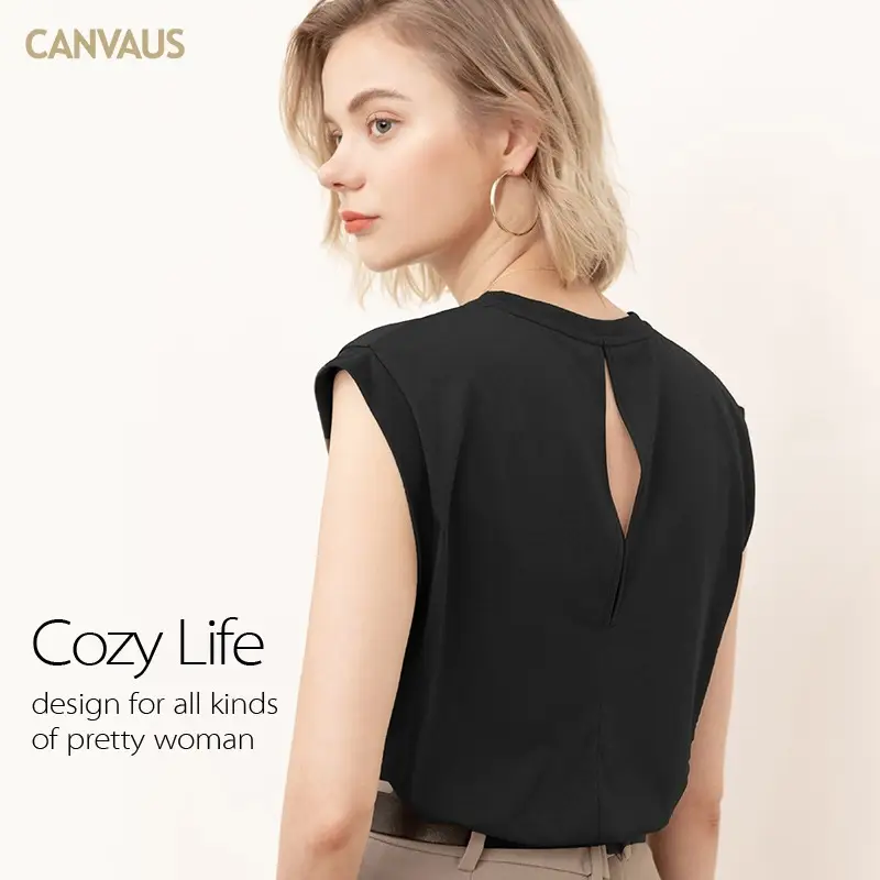 Women's Black Short Sleeve T-Shirt Cozy Life Loose Fit