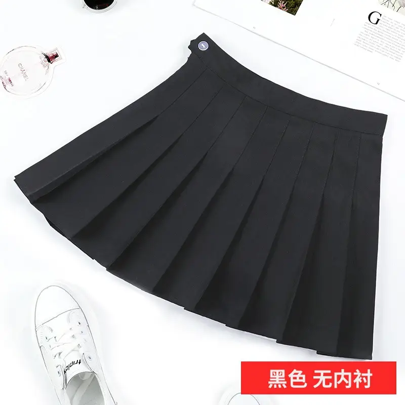 Women Pleated Miniskirt Black Summer No Bottoming - Image 2