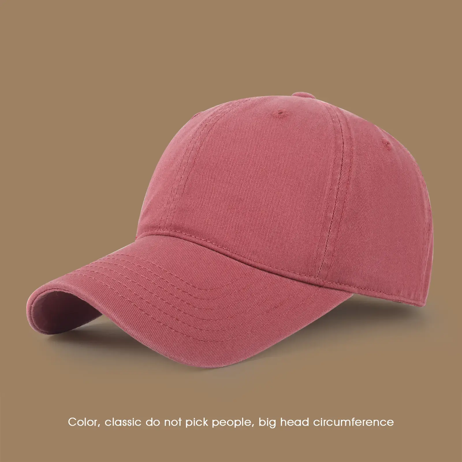 Pink Large Head Cap for Women Men Summer Sun Protection - Image 10