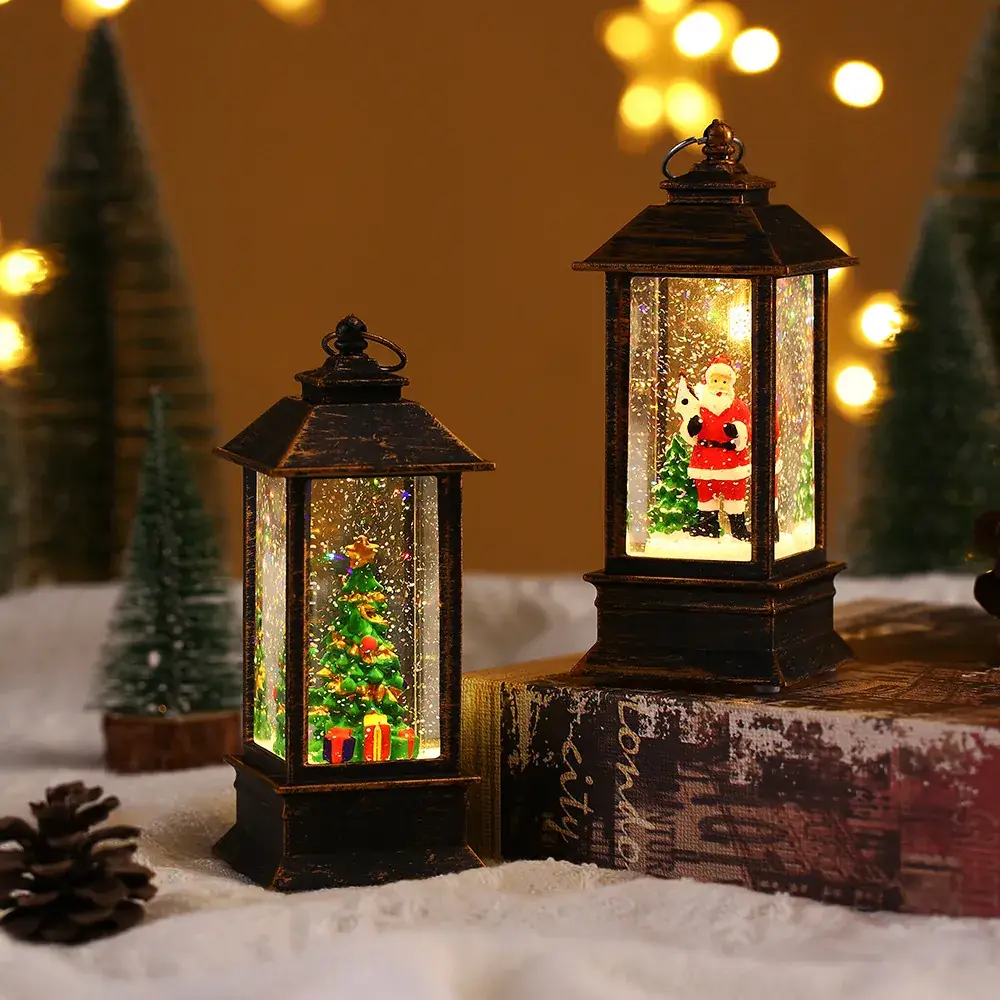 Christmas Lanterns Set of 3 LED Wind Lamps