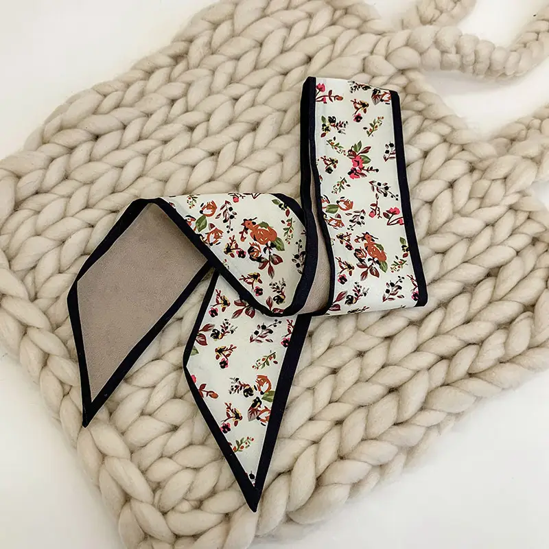 Women's Silk Scarf with "HER" Print & Ponytail Set - Image 11