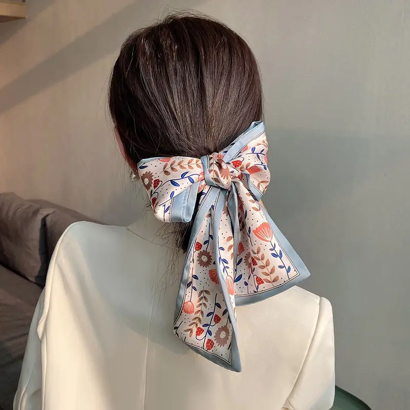 Women's Silk Scarf with "HER" Print & Ponytail Set - Image 17