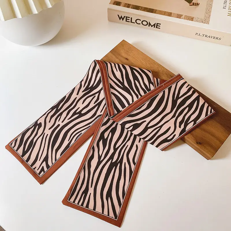 Women's Silk Scarf with "HER" Print & Ponytail Set - Image 18