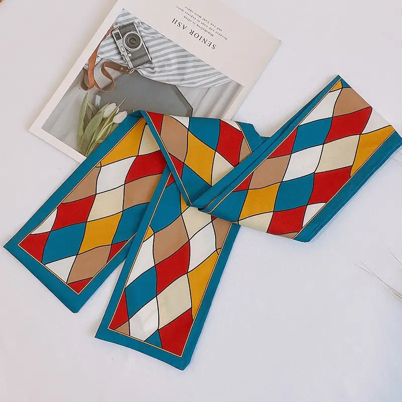 Women's Silk Scarf with "HER" Print & Ponytail Set - Image 21