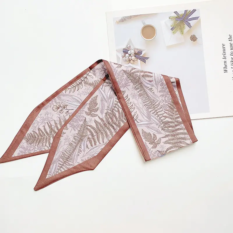Women's Silk Scarf with "HER" Print & Ponytail Set - Image 22