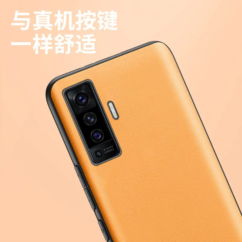vivo X50 Pro Leather Protective Case Orange - Image 26