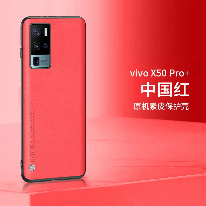 vivo X50 Pro Leather Protective Case Orange - Image 20