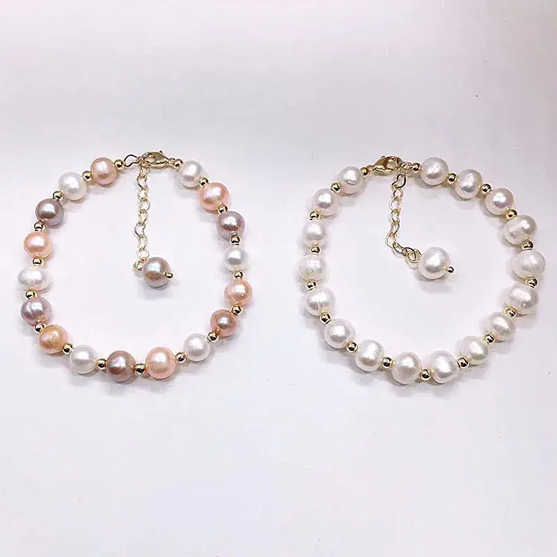 14K Gold Pearl Bracelet for Women - Image 4