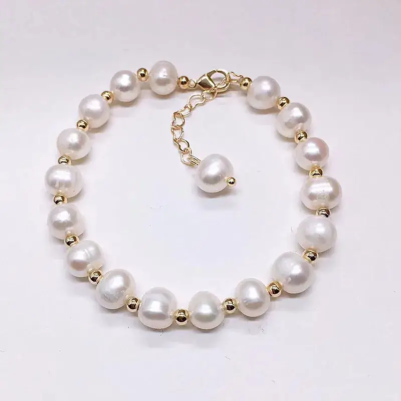14K Gold Pearl Bracelet for Women - Image 5