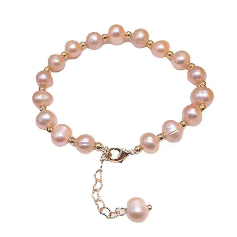 14K Gold Pearl Bracelet for Women - Image 6
