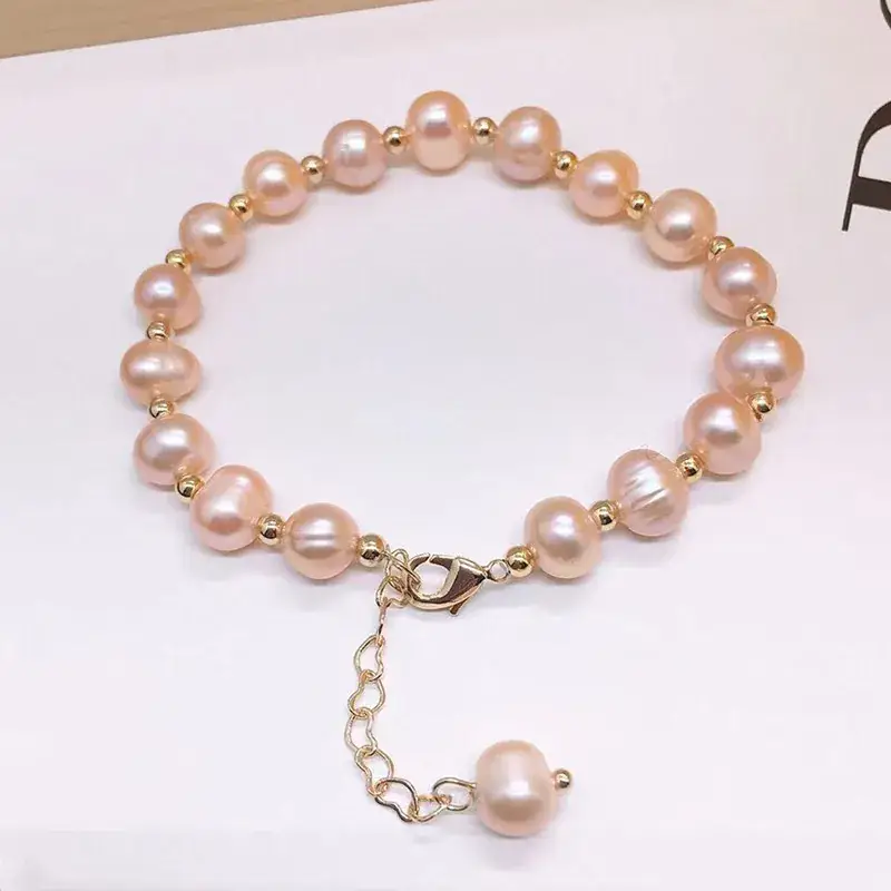 14K Gold Pearl Bracelet for Women - Image 2