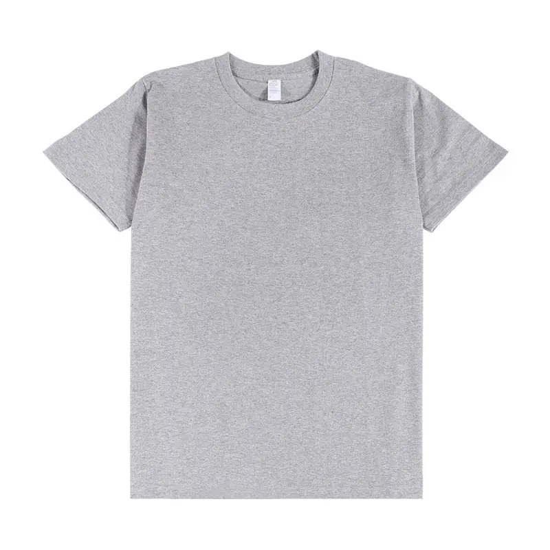 Gray Hemp Cotton T-Shirt for Men Women Short Sleeve