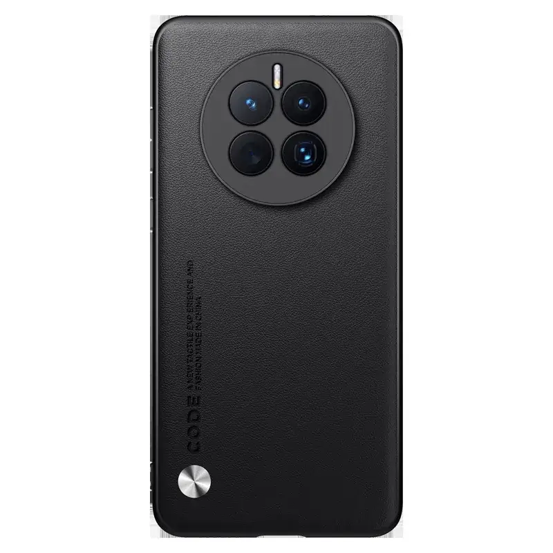 Huawei Mate50 Black Leather 360° Protection Case - Image 13