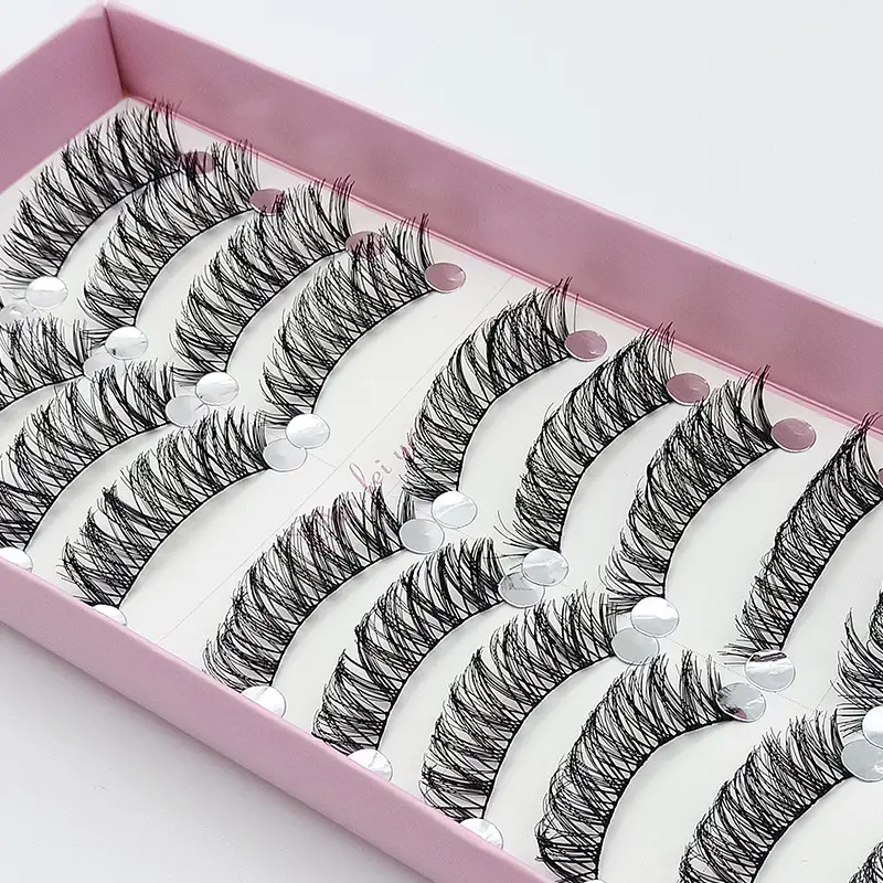 10 Pairs False Eyelashes Natural Multi-Layer 3D Soft - Image 3