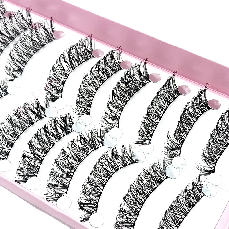 10 Pairs False Eyelashes Natural Multi-Layer 3D Soft - Image 6