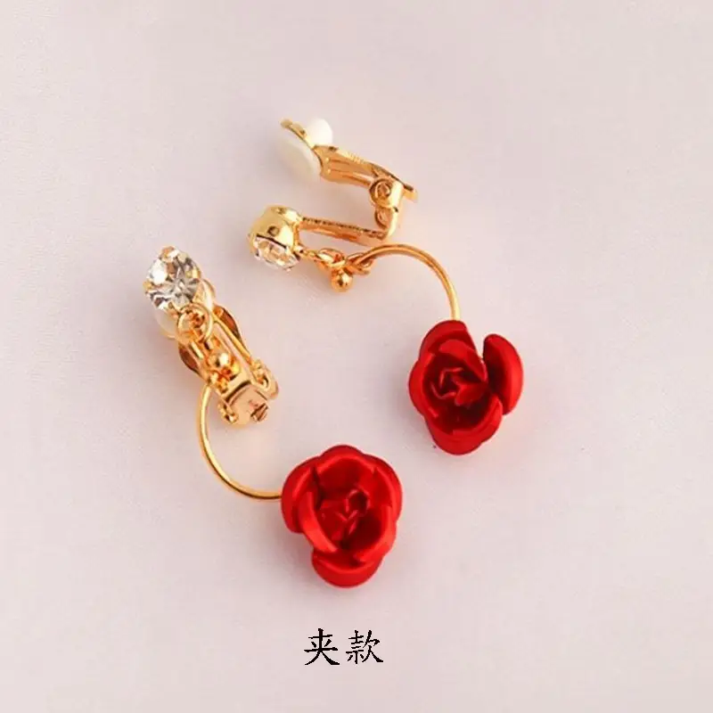 Red Rose Crown Bridal Hair Accessory for Women - Image 4