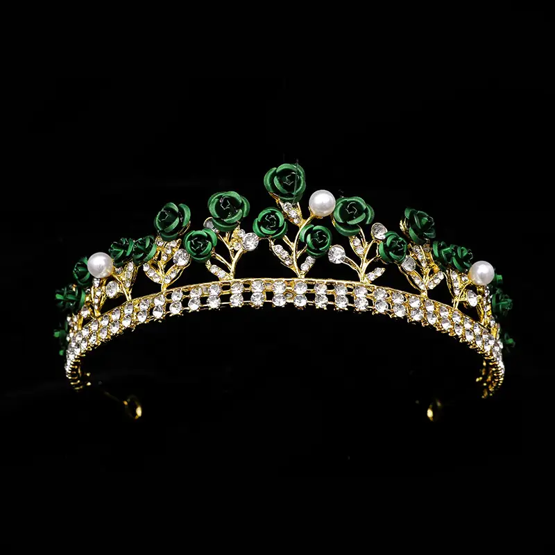 Red Rose Crown Bridal Hair Accessory for Women - Image 6
