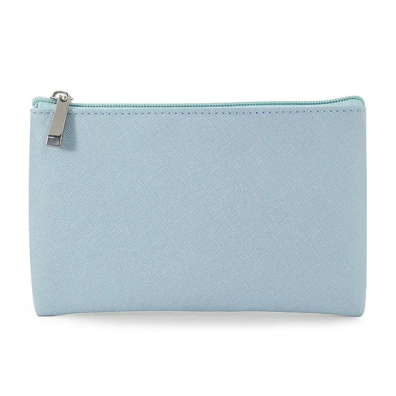 Blue PU Leather Makeup Brush & Brush Bag