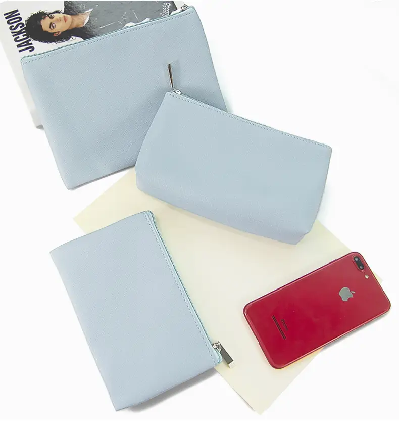 Blue PU Leather Makeup Brush & Brush Bag — feature 11