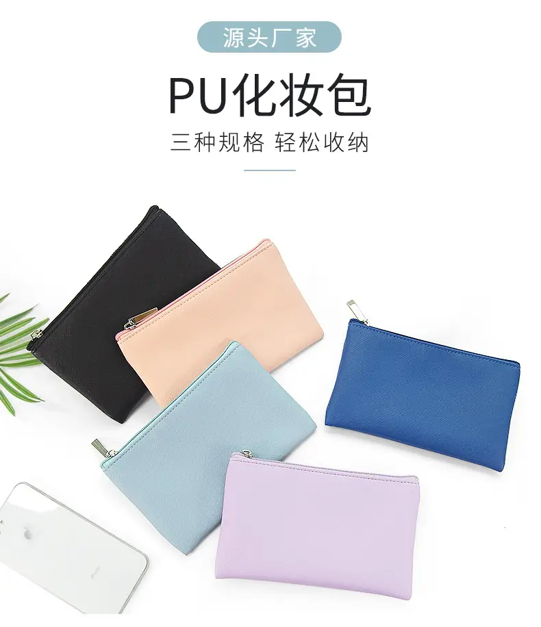 Blue PU Leather Makeup Brush & Brush Bag — feature 5