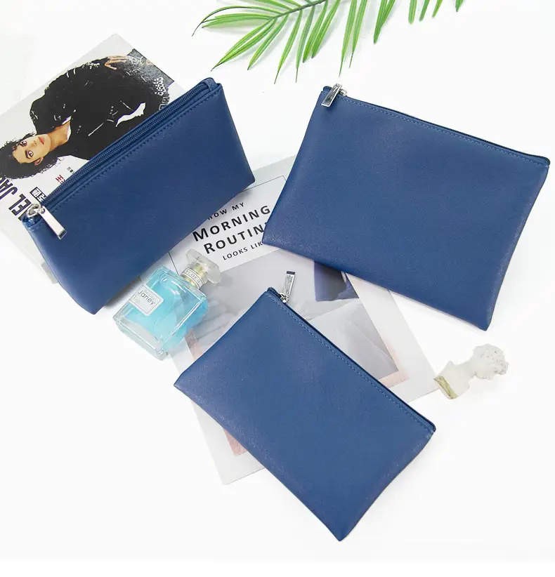 Blue PU Leather Makeup Brush & Brush Bag — feature 8