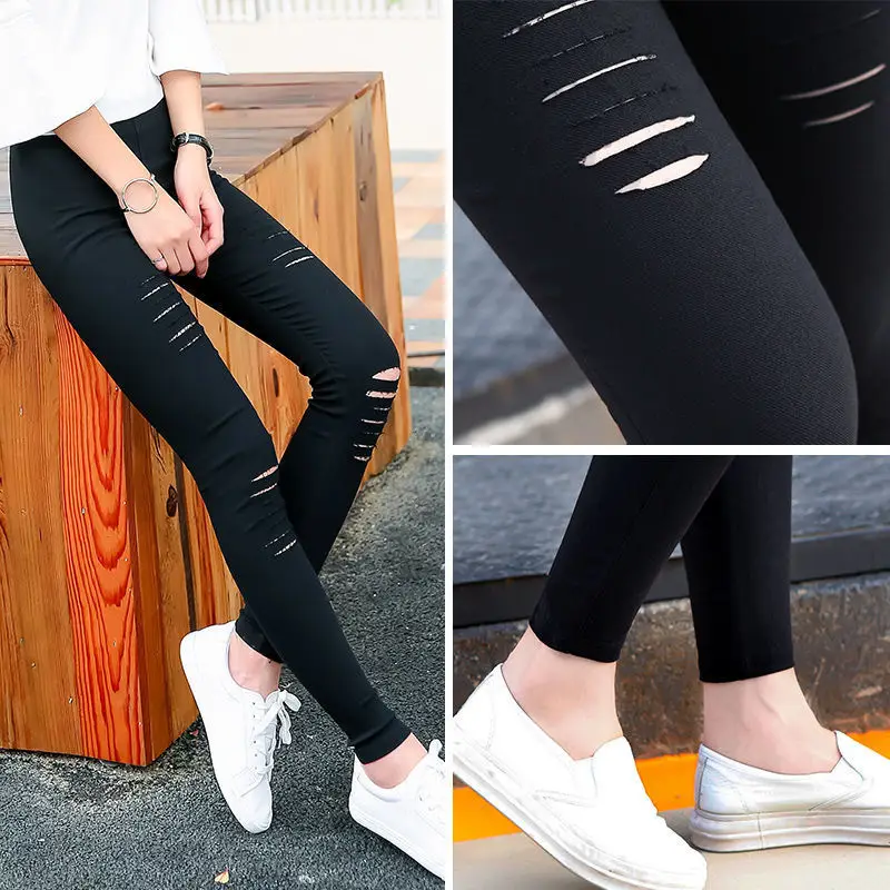 2023 Slim Fit Black Leg Pants for Women Spring Autumn - Image 4