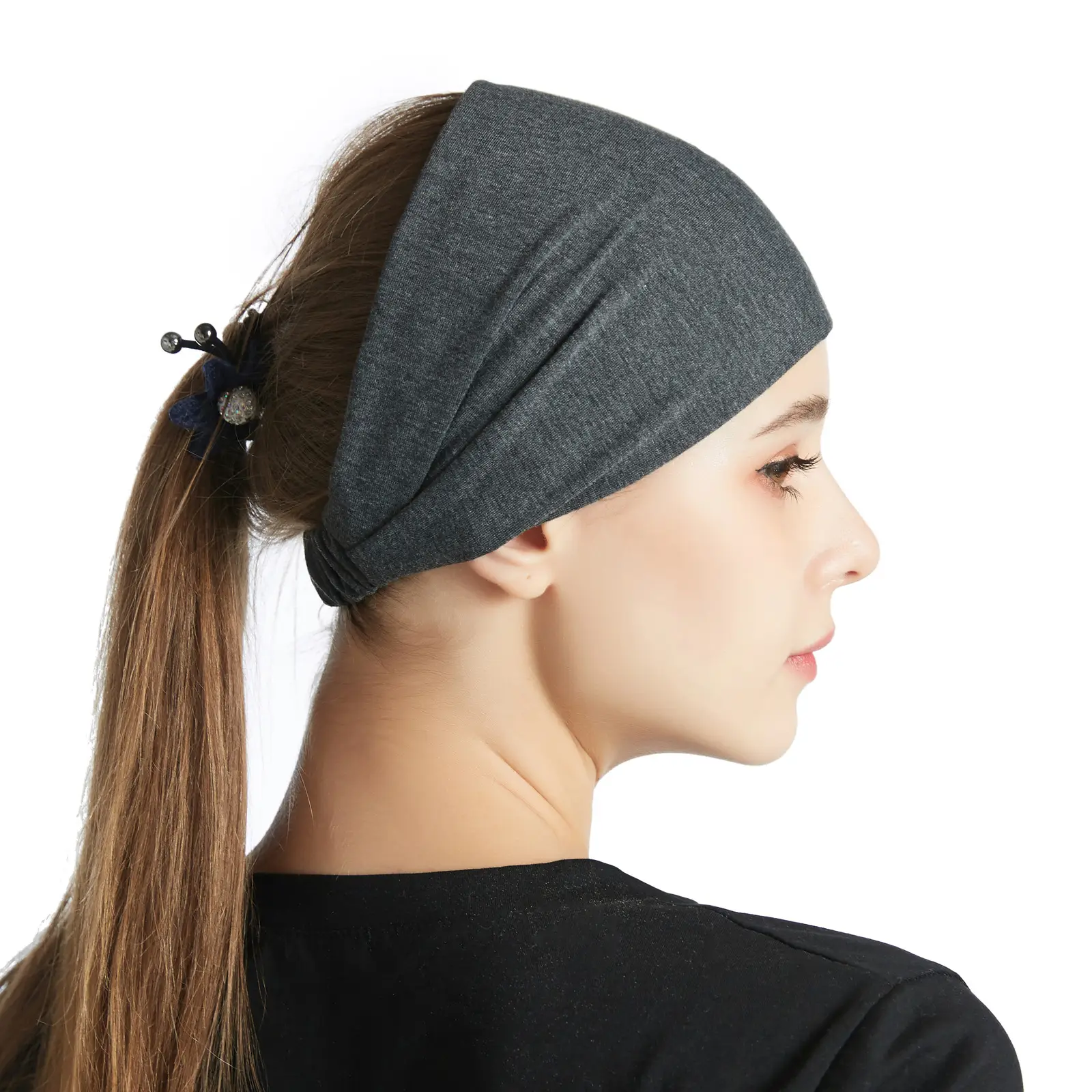 Brown Elastic Hair Band for Women - Image 8