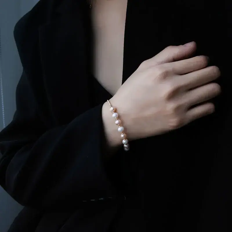 Guan Yu Freshwater Pearl Bracelet High Luster Bangle - Image 4