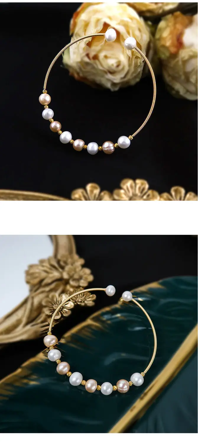 Guan Yu Freshwater Pearl Bracelet High Luster Bangle — feature 15