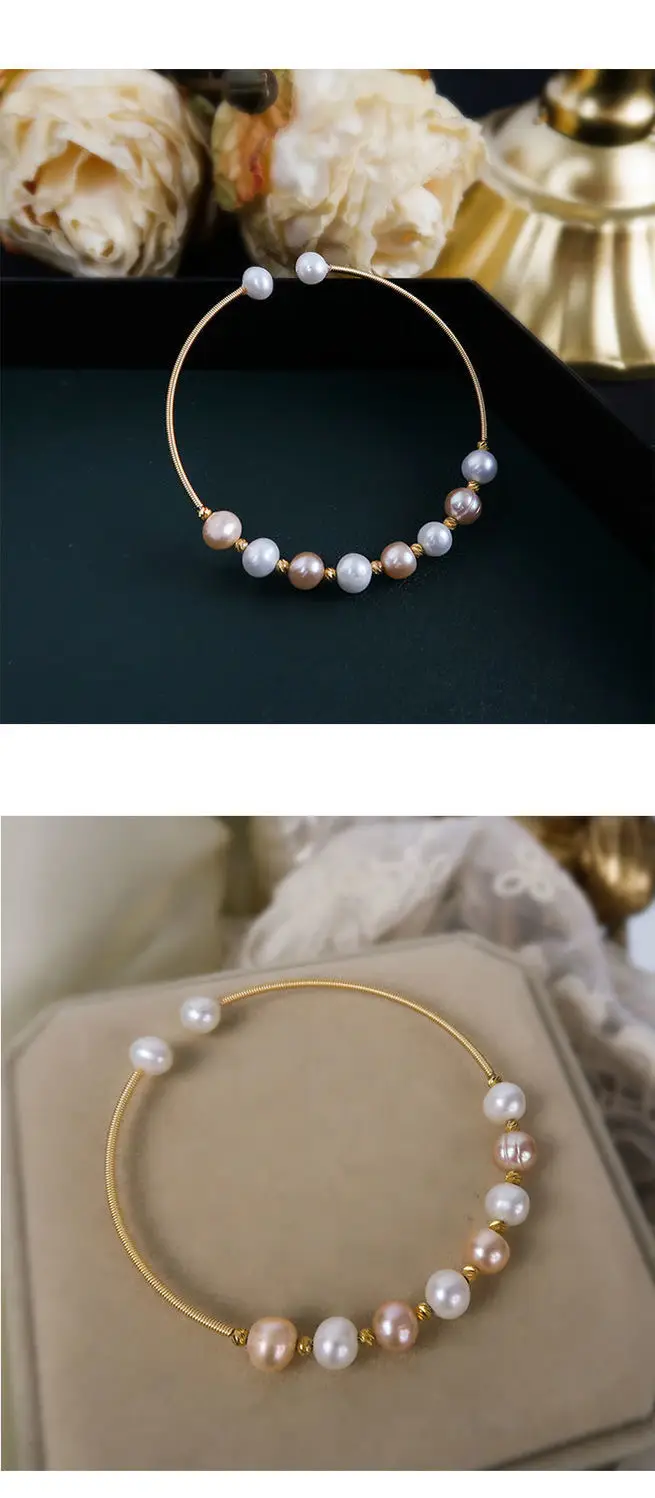 Guan Yu Freshwater Pearl Bracelet High Luster Bangle — feature 16