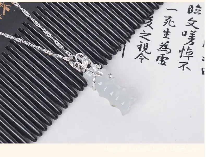 Guan Yu S925 Silver Jade Pendant Bamboo Joint Dropshipping — feature 10