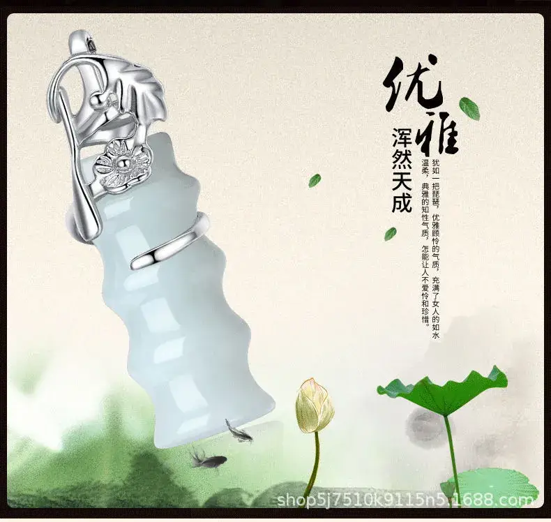 Guan Yu S925 Silver Jade Pendant Bamboo Joint Dropshipping — feature 5